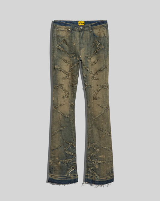 GFTD LA EMBO STACKED FLARE JEAN - DIRTY