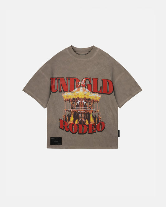 UNDERGOLD RODEO CIRCUS BOXY T SHIRT WASHED BROWN